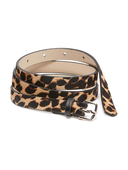 View large product image 1 of 1. Skinny Calf-Hair Belt for Women