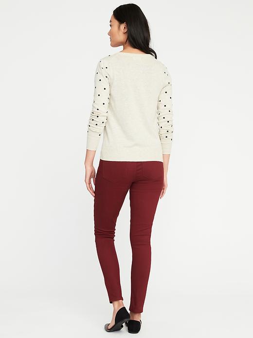 Image number 2 showing, Classic Polka-Dot Crew-Neck Cardi for Women