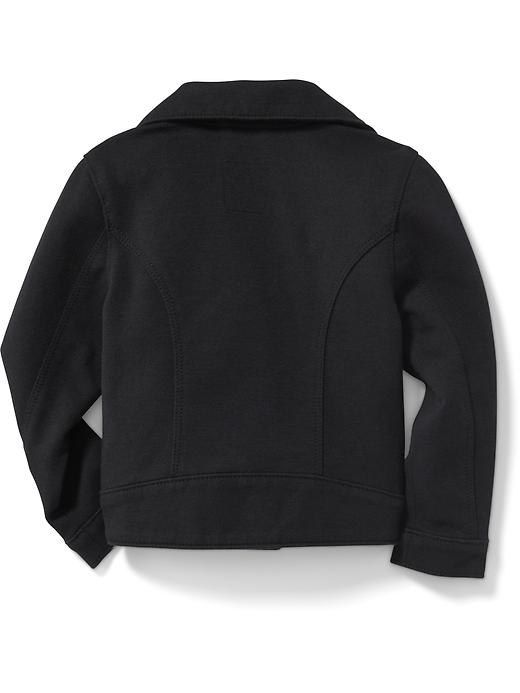 View large product image 2 of 4. Ponte-Knit Moto Jacket for Toddler Girls