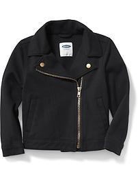 View large product image 4 of 4. Ponte-Knit Moto Jacket for Toddler Girls