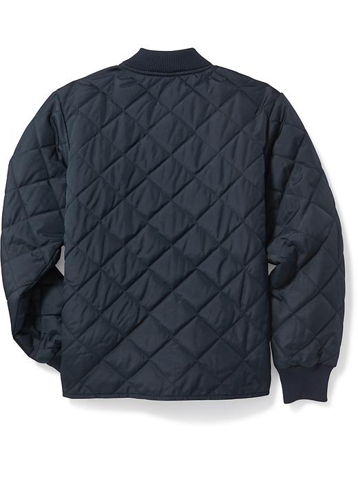View large product image 2 of 3. Quilted Bomber Jacket For Boys