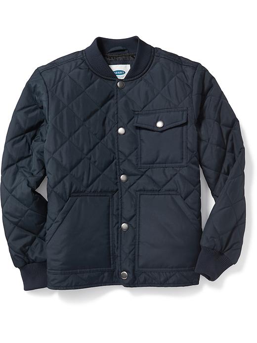 View large product image 1 of 3. Quilted Bomber Jacket For Boys