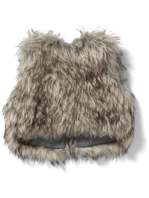 View large product image 2 of 4. Faux-Fur Vest for Toddler Girls