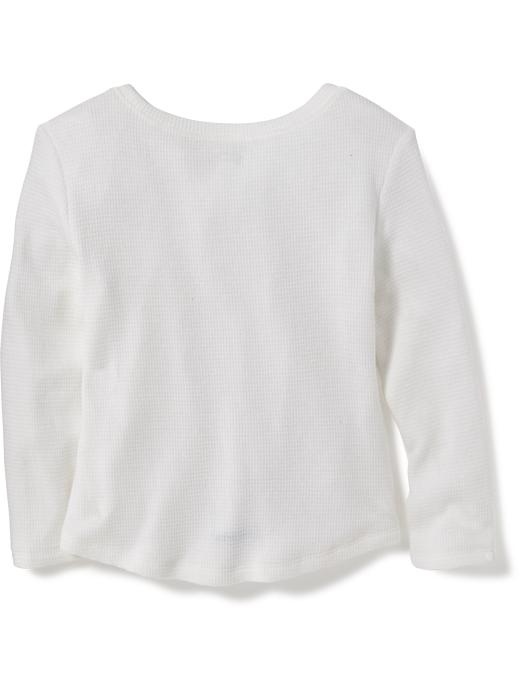 View large product image 2 of 2. Solid Thermal Tee for Toddler Girls