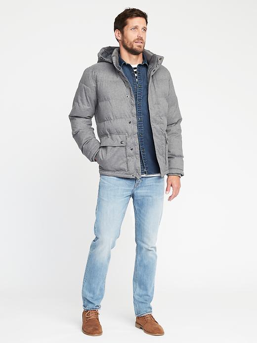 Image number 3 showing, Detachable-Hood Puffer Jacket for Men