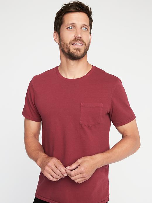 Image number 4 showing, Garment-Dyed Crew-Neck Tee for Men