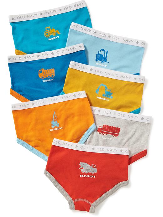View large product image 1 of 1. Day-of-the-Week Brief 7-Pack for Toddler Boys