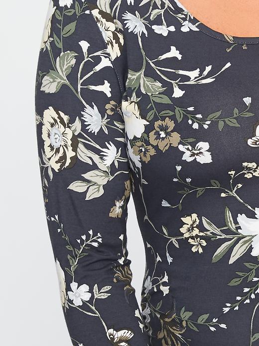 Image number 4 showing, Floral Side-Ruched Plus-Size Bodycon Dress