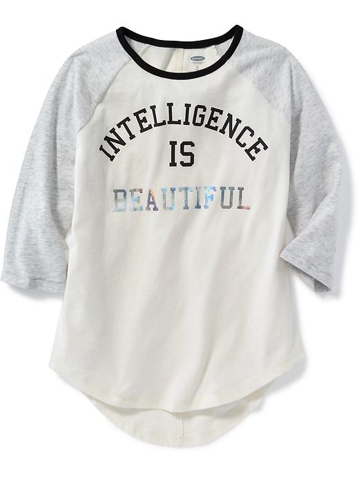 View large product image 1 of 1. Graphic Baseball Tee for Girls