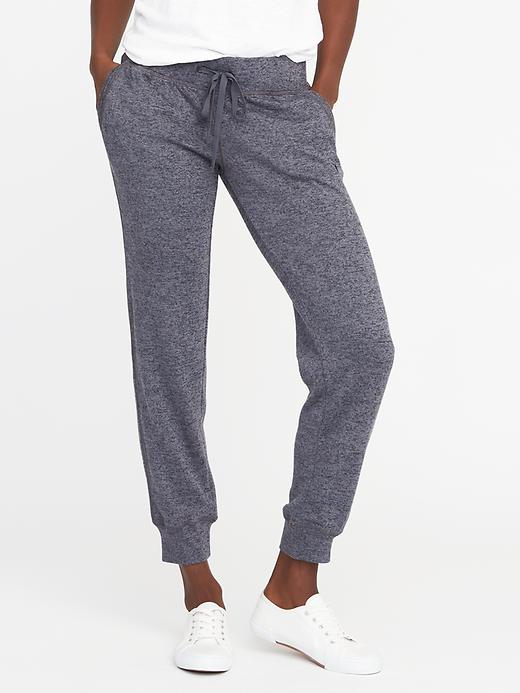 View large product image 1 of 2. Mid-Rise Sweater-Knit Street Jogger Sweatpants for Women