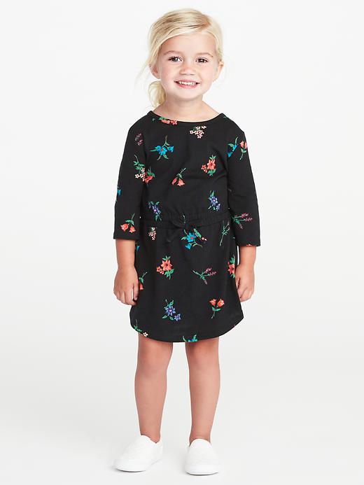 View large product image 1 of 3. Cinched-Waist Jersey Dress for Toddler Girls