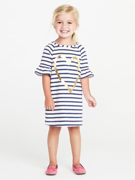 View large product image 1 of 3. French-Terry Shift Dress for Toddler Girls
