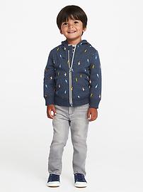 View large product image 3 of 4. Printed Zip-Front Hoodie for Toddler Boys