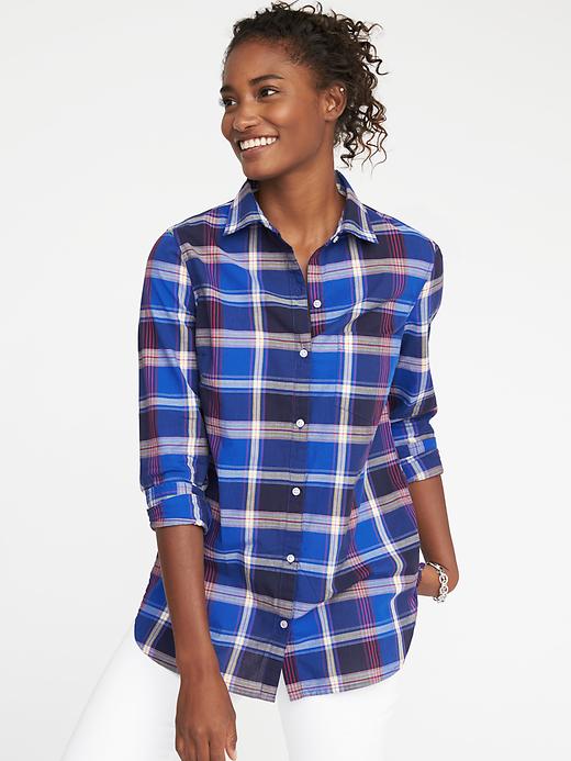 Image number 1 showing, Classic Plaid Shirt for Women