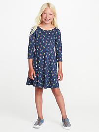 View large product image 3 of 3. Printed Fit & Flare Dress for Girls
