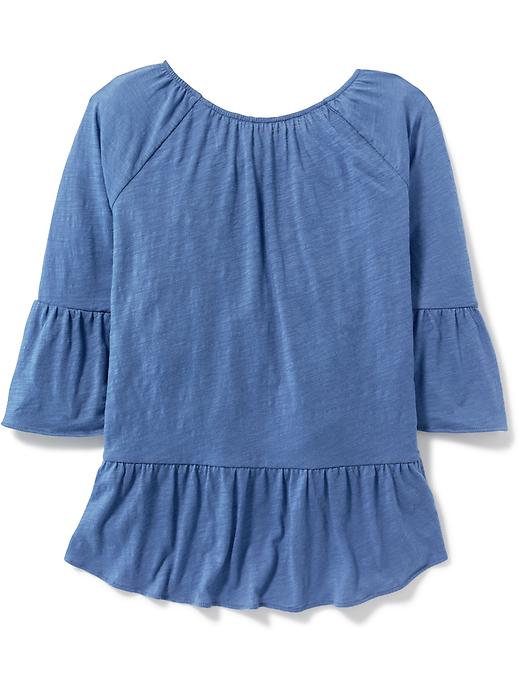 View large product image 2 of 3. Boho Ruffle-Trim Top for Girls