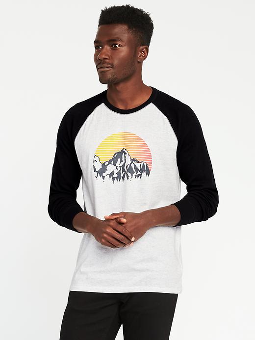 Image number 1 showing, Soft-Washed Thermal Graphic Tee for Men