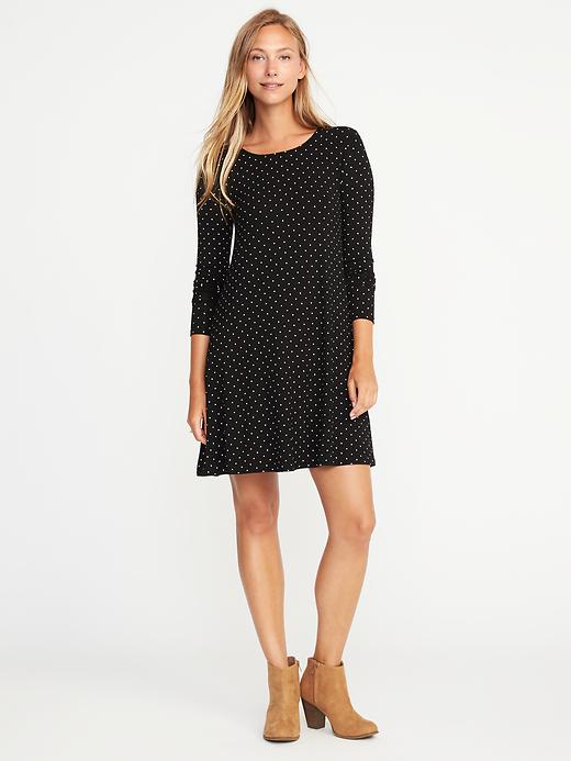 Image number 1 showing, Jersey-Knit Swing Dress for Women