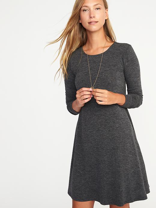 Image number 3 showing, Textured-Knit Swing Dress for Women