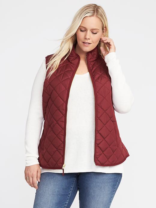Image number 1 showing, Plus-Size Quilted Vest