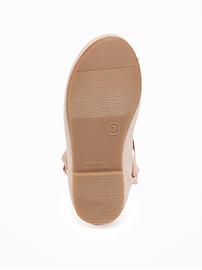 View large product image 4 of 4. Sueded Lace-Up Ballet Flats For Toddler Girls
