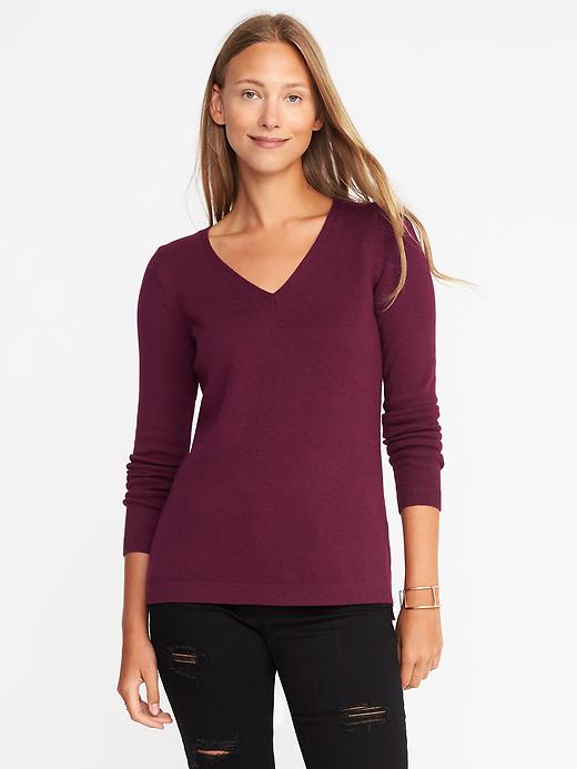 View large product image 1 of 1. Classic V-Neck Sweater for Women