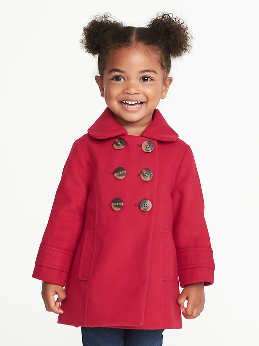 View large product image 1 of 4. Double-Breasted Peacoat for Toddler Girls