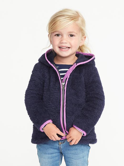 View large product image 1 of 1. Cozy Micro Fleece Hoodie for Toddler Girls