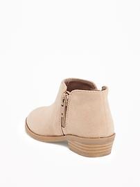 View large product image 3 of 4. Sueded Ankle Boots for Toddler Girls