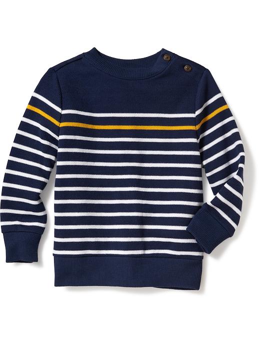 View large product image 1 of 1. French-Rib Crew-Neck Sweater for Toddler Boys