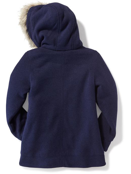 View large product image 2 of 3. Hooded Sweater-Fleece Toggle Coat for Girls