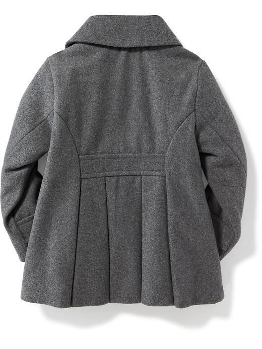 View large product image 2 of 4. Double-Breasted Wool-Blend Coat for Toddler Girls