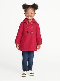 View large product image 3 of 4. Double-Breasted Peacoat for Toddler Girls