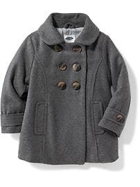 View large product image 4 of 4. Double-Breasted Wool-Blend Coat for Toddler Girls