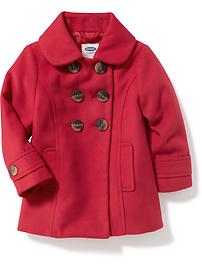 View large product image 4 of 4. Double-Breasted Peacoat for Toddler Girls