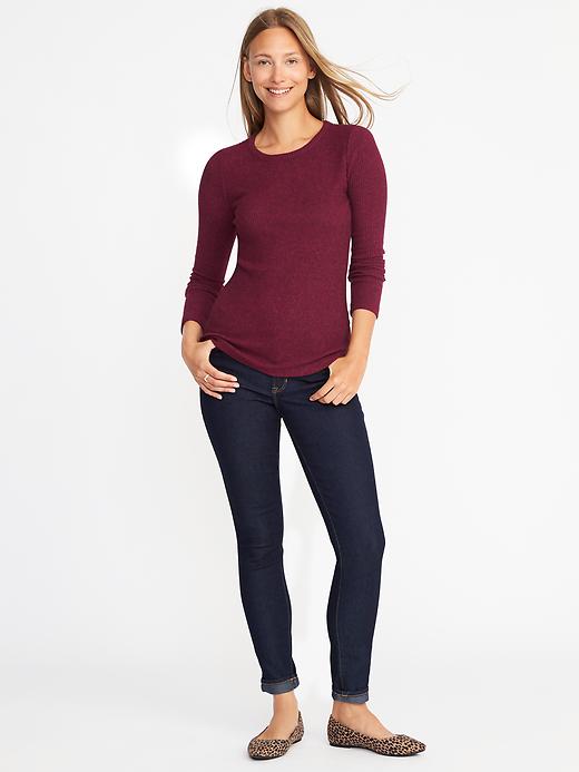 Image number 3 showing, Plush Rib-Knit Pullover for Women