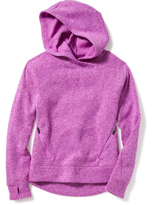 View large product image 1 of 3. Go-Warm Sweater-Knit Fleece Hoodie for Girls