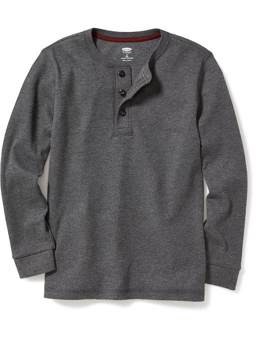 View large product image 1 of 1. Thermal-Knit Henley For Boys