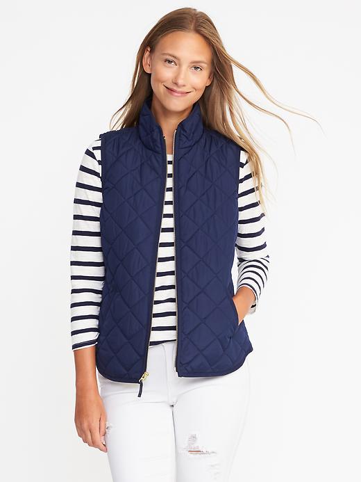 Old Navy Womens Quilted Vest For Women Night Cruise Size L