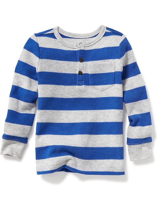 View large product image 1 of 2. Striped Thermal Henley for Toddler Boys