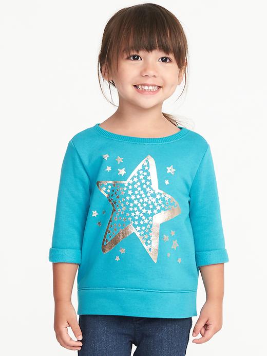 View large product image 1 of 1. Graphic Fleece Sweatshirt for Toddler Girls