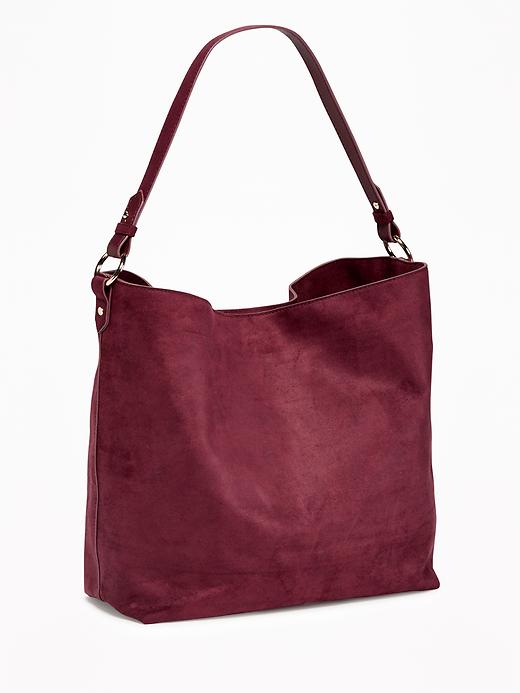 View large product image 1 of 1. Slouchy Faux-Suede Hobo for Women