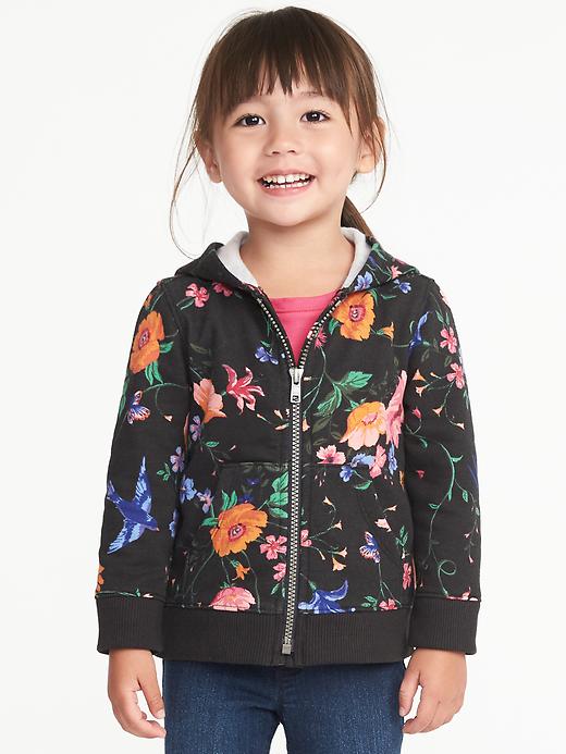 View large product image 1 of 1. Graphic Zip-Front Hoodie for Toddler Girls
