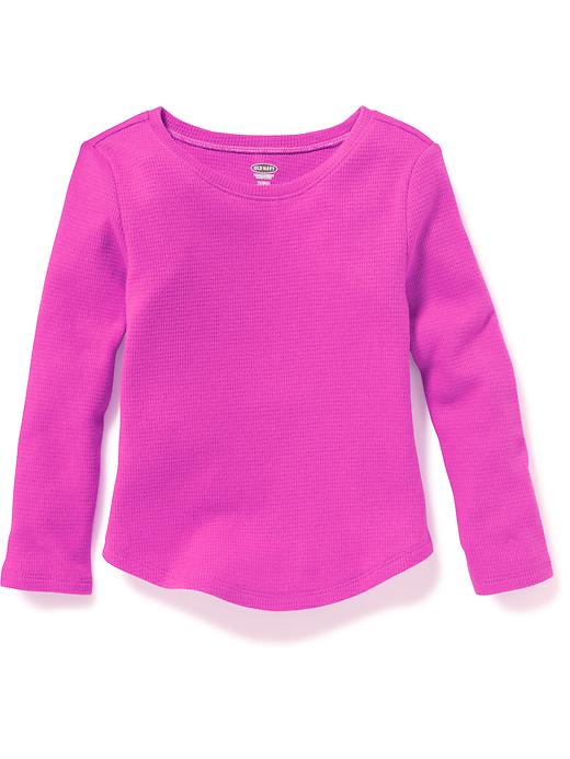 View large product image 1 of 1. Solid Thermal Tee for Toddler Girls