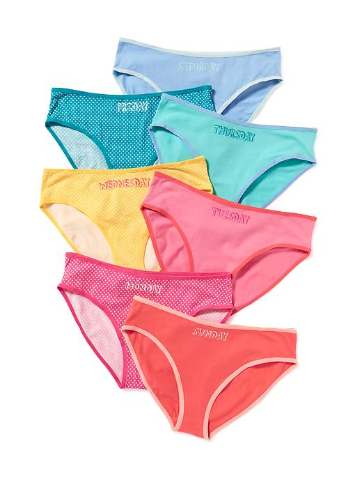 View large product image 1 of 1. 7-Pack Bikini Underwear for Girls