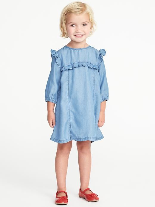 View large product image 1 of 3. Ruffle-Trim Tencel&#174 Dress for Toddler Girls