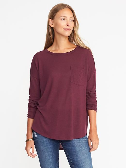 View large product image 1 of 1. Loose Sweater-Knit Jersey Top