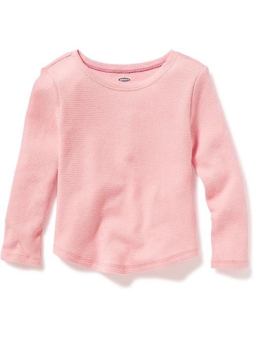 View large product image 1 of 1. Solid Thermal Tee for Toddler Girls