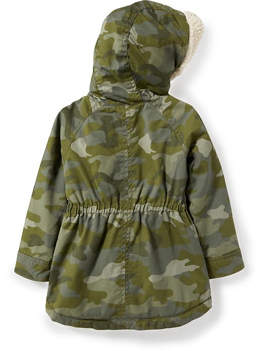 View large product image 2 of 4. Hooded Camo-Print Jacket for Toddler Girls