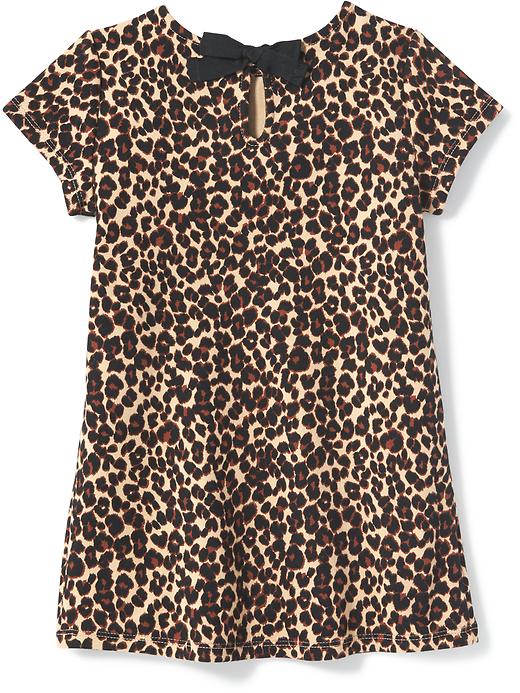 View large product image 2 of 3. Ponte-Knit Cheetah-Print Shift Dress for Toddler Girls